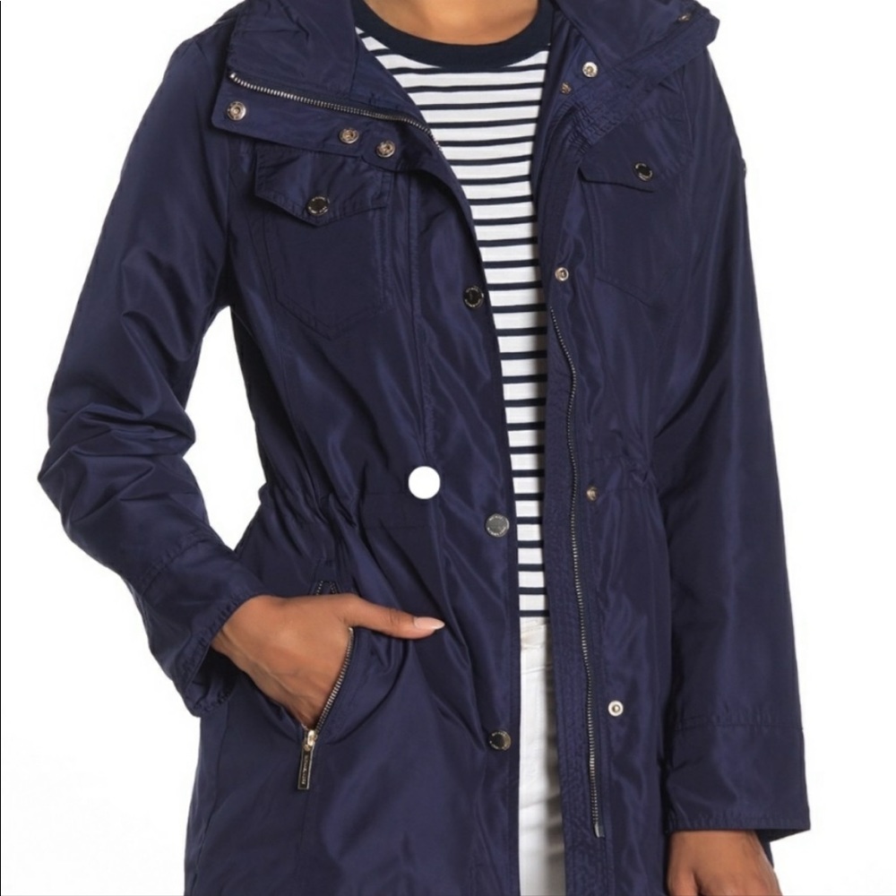 Like new Michael Kors Raincoat Anorak Navy Blue XL